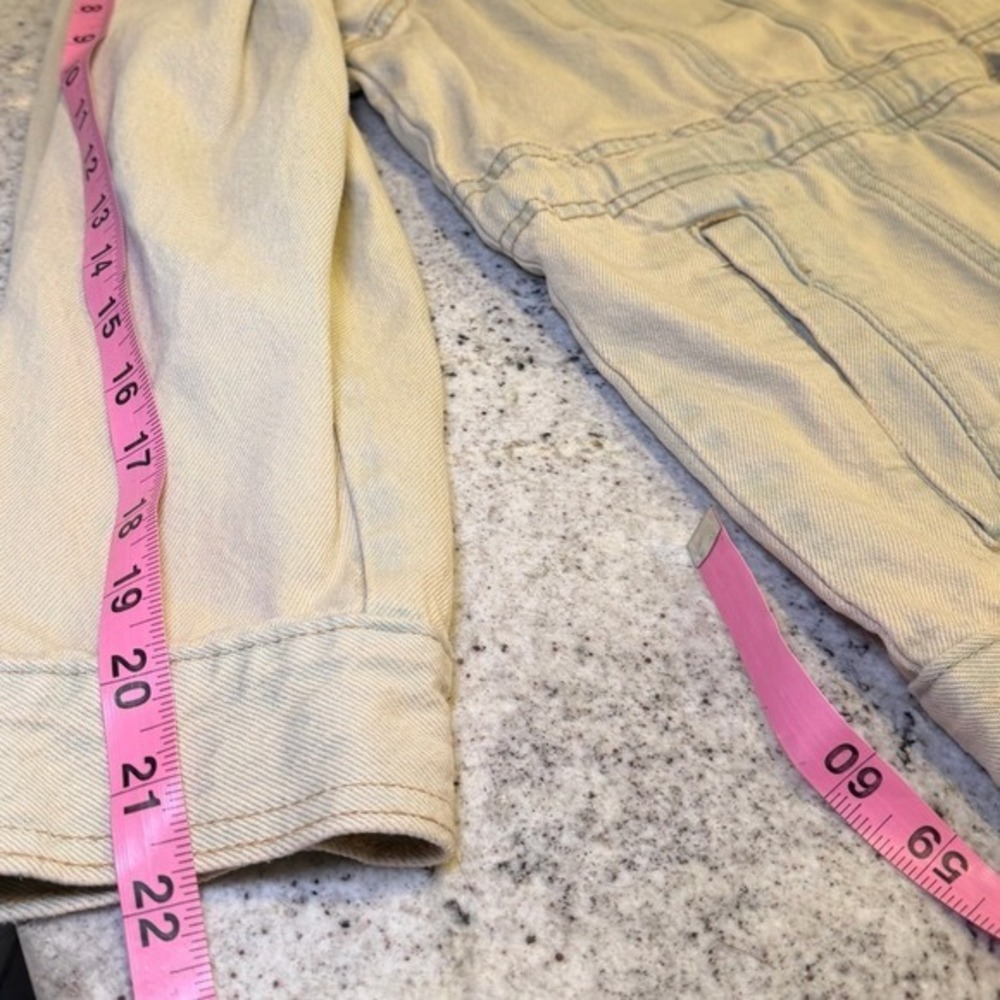 Universal‎ Thread Denim Jacket Beige Utility Drawstring Waist Size M - Picture 7 of 8
